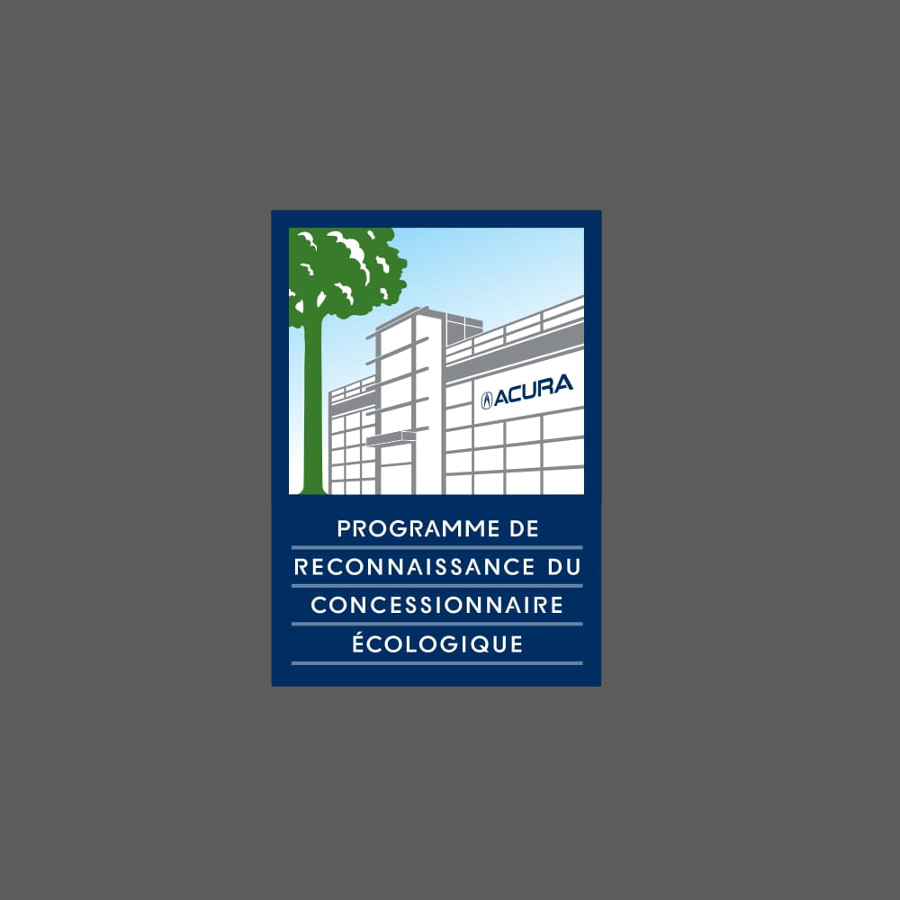 L’emblème du Programme de reconnaissance du concessionnaire écologique de Acura